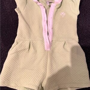 Janie and Jack Green Quilted One Piece